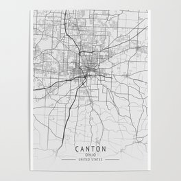 Canton Ohio city map Poster
