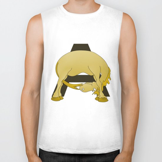 Pony Monogram Letter A Biker Tank