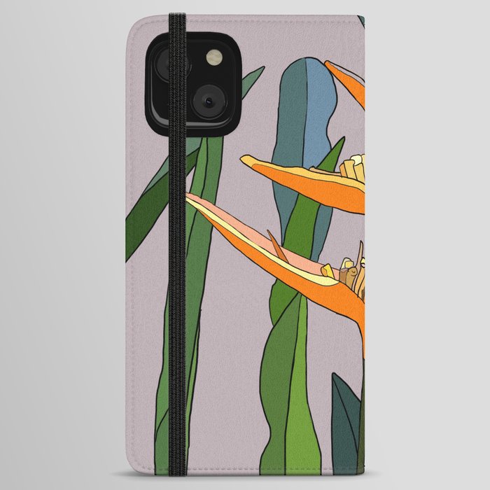 Bird of Paradise Flower - Nature's Lines iPhone Wallet Case