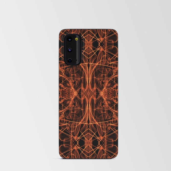 Liquid Light Series 49 ~ Orange Abstract Fractal Pattern Android Card Case