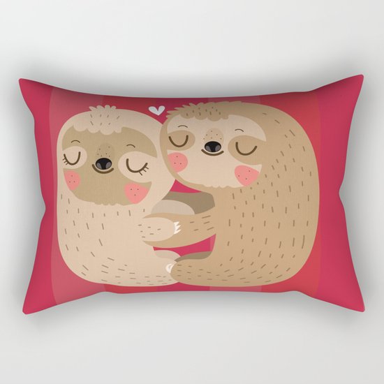 Sloth love Rectangular Pillow
