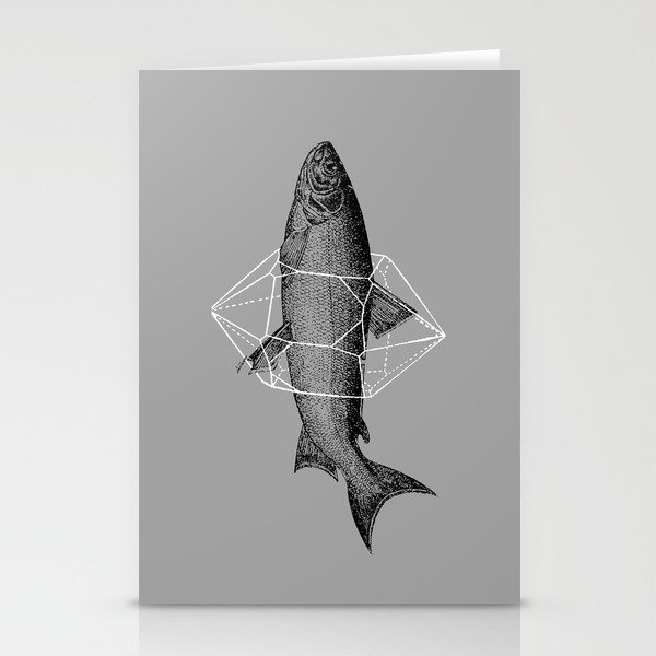 Fish In Geometrics Stationery Cards