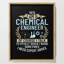 Chemical Engineer Chemistry Engineering Science Serving Tray