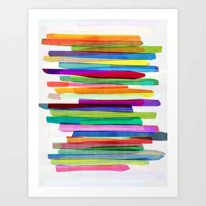 Society6 iPhone4/4S,5用 Love Laugh Live by Mareike B〓hmer Colorful Stripes 1 Art Print by Mareike Bohmer | Society6