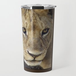 Lion_BrownBoarder Travel Mug