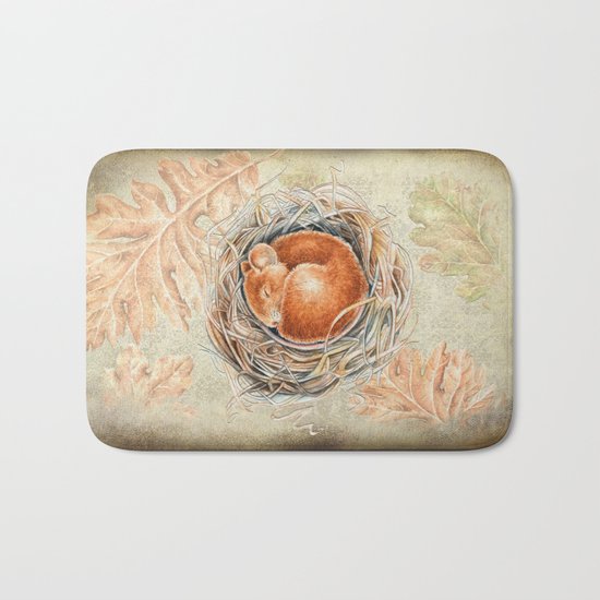 Mouse in the nest Bath Mat