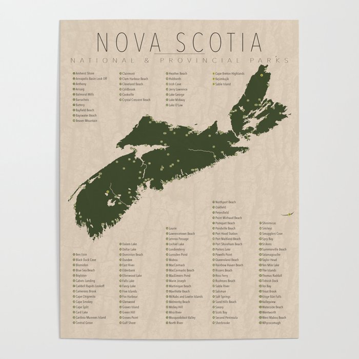 Nova Scotia Parks Poster
