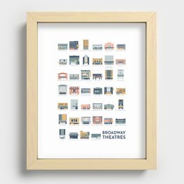 Broadway Theatres Recessed Framed Print
