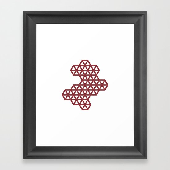 #123 Terra triangularis – Geometry Daily Framed Art Print