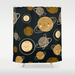 seamless space pattern Shower Curtain