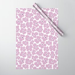Retro Lilac Pansies Wrapping Paper