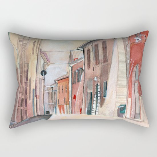 Italy, watercolor Rectangular Pillow