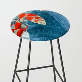Helicon Flower In Varitone Red Tint Bar Stool