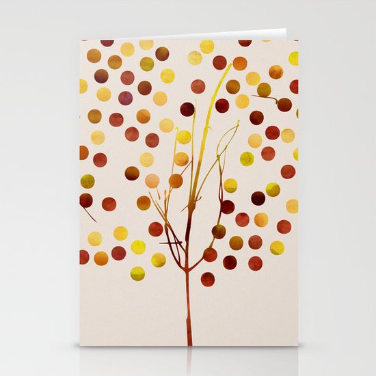 Tree of Life_Amber by Jacqueline and Garima Stationery Cards