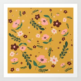 Floral Surface Pattern Design  Art Print