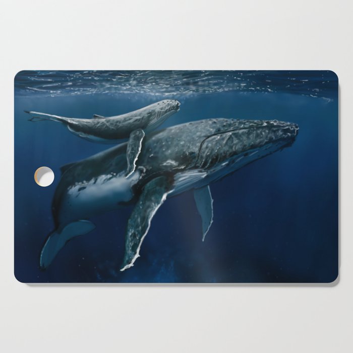 Humpback Whale Mother & Calf Cutting Board