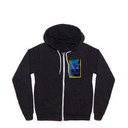 Blue abstract landscape # sunset at the sea Zip Hoodie