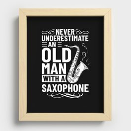 Saxophone Musician Alto Tenor Instrument Beginner Recessed Framed Print
