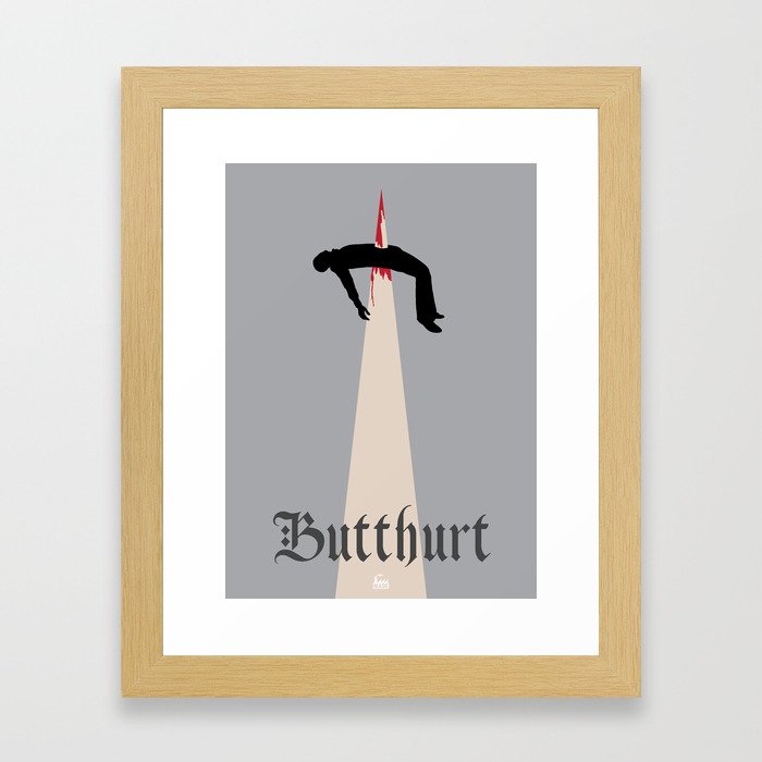 Butthurt Framed Art Print