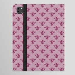 Pink Bees Pattern iPad Folio Case