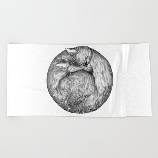 The Infinite Fox Beach Towel