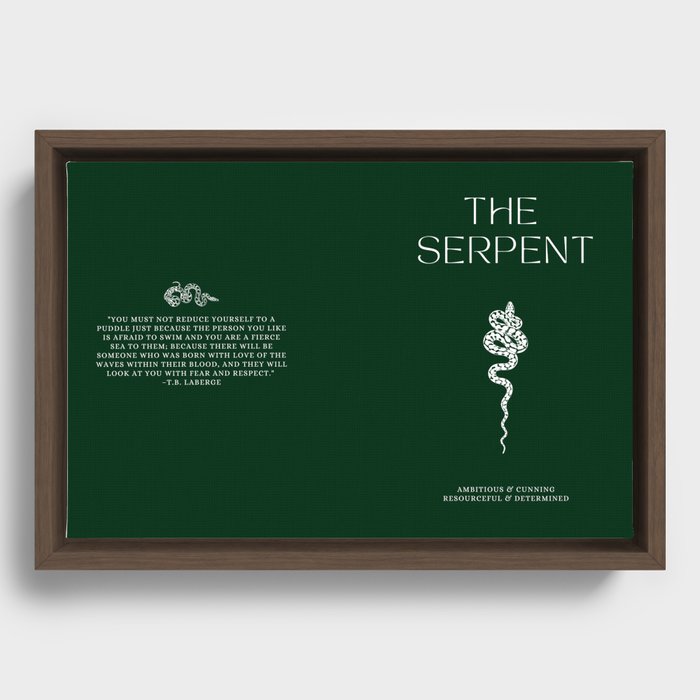 The Serpent - The Snake Framed Canvas