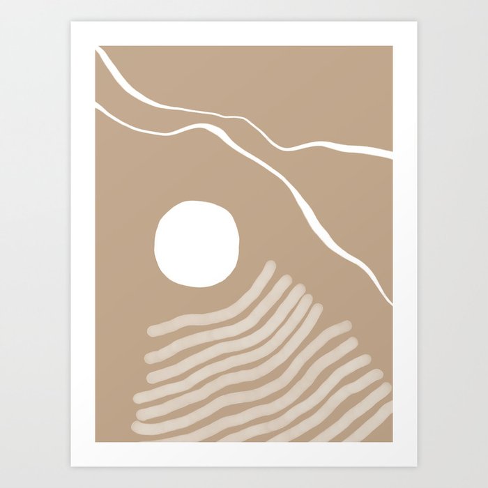 Abstract desert sun Art Print