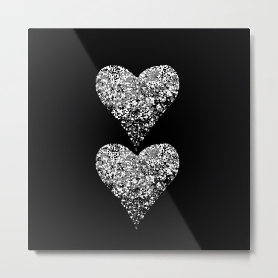 two sparkling hearts Metal Print