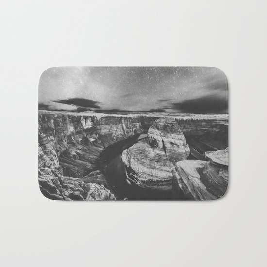 Southwest Starry Night Black and White Bath Mat