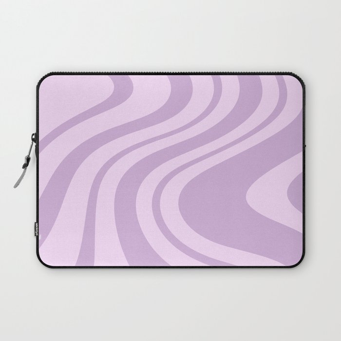 Swirl Marble Stripes Pattern (lavender) Laptop Sleeve