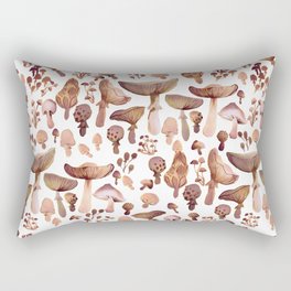 Watercolor Mushrooms Rectangular Pillow