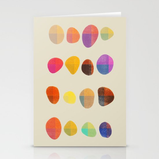 Painted Pebbles 4 Stationery Cards
