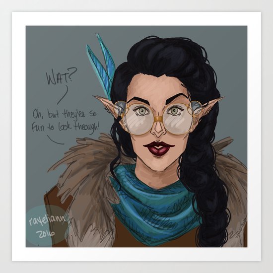 Vex in Percy's Glasses Art Print