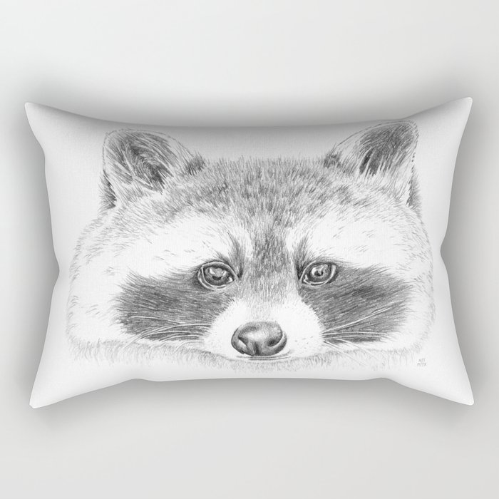 Cheeky Raccoon Rectangular Pillow