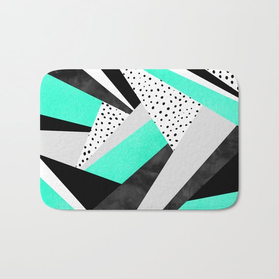 Crazy Fun Turquoise Bath Mat