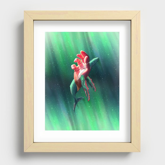 Drowning Recessed Framed Print