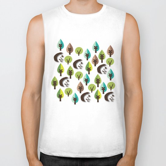 Hedgehog Forest Biker Tank