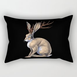 Jackalope Cryptid Animal Rectangular Pillow