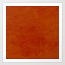 concrete orange brown copper plain texture Art Print