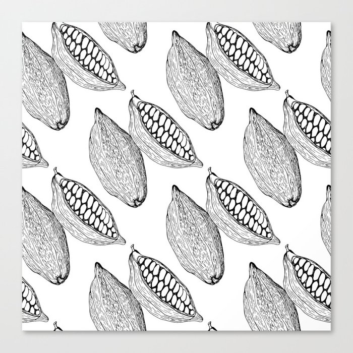 Cocoa Pattern Canvas Print