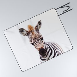Baby Zebra, Safari Animals, Kids Art, Baby Animals Art Print By Synplus Picnic Blanket