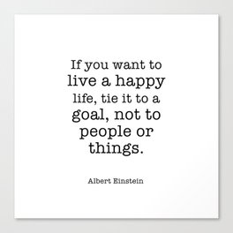 Albert Einstein Quote About Goals Canvas Print