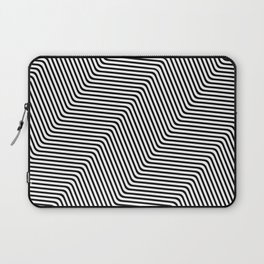 Trippy Black and White Lines Laptop Sleeve