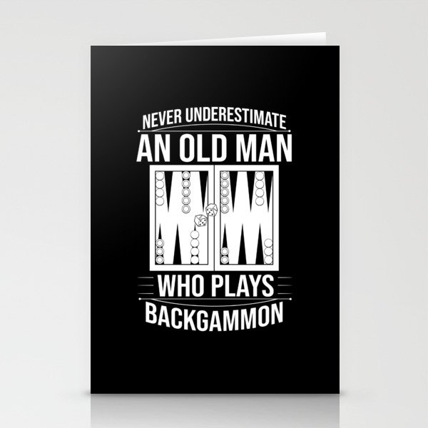 Backgammon Board Game Player Rules Stationery Cards