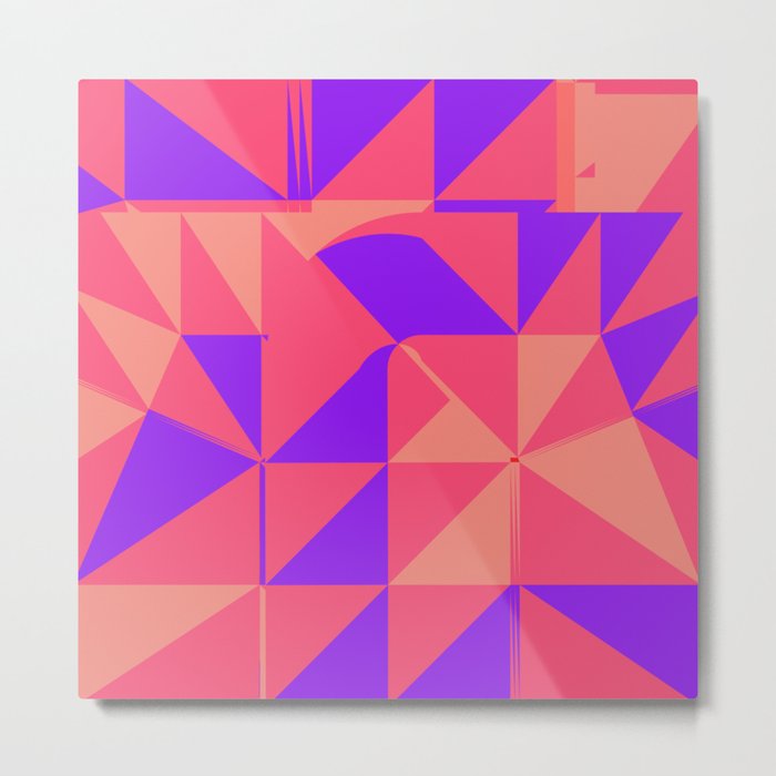 Girlfriend geometric pink funny Metal Print
