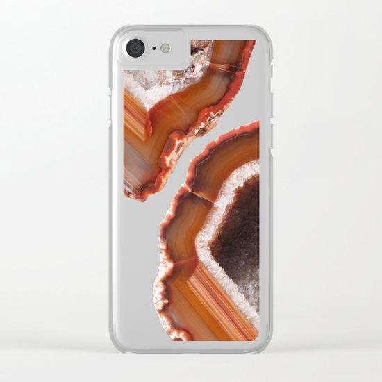 Flame Agate Clear iPhone Case