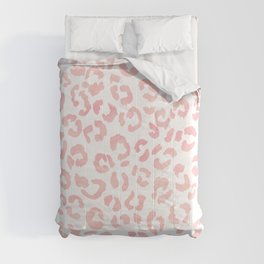 Blush pink modern leopard pattern watercolorpattern Comforter