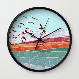 Abstract Beach Wall Clock
