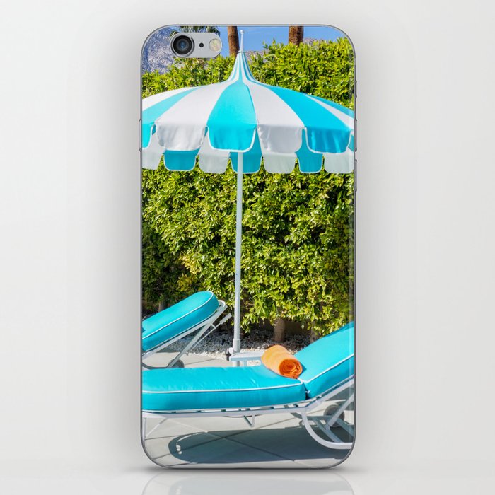 Blue Umbrella Palm Springs iPhone Skin