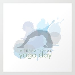 International yoga day Art Print